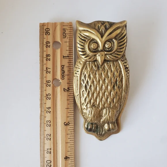 Vintage Brass Owl Memo Holder Paper Clip Office Helper 🦉 - Picture 7 of 8